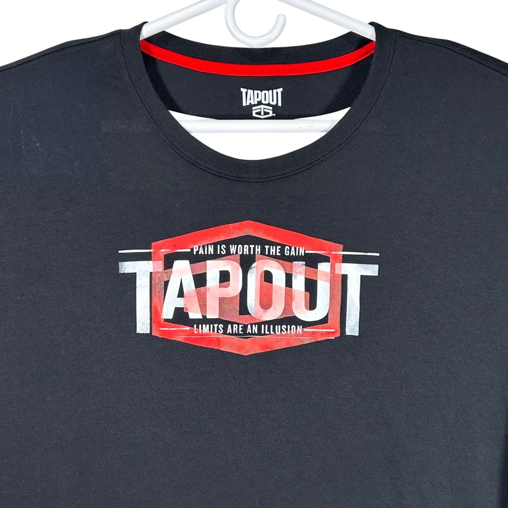 Tapout Graphic Performance Spellout T-Shirt Black Men's‎ Size XL New